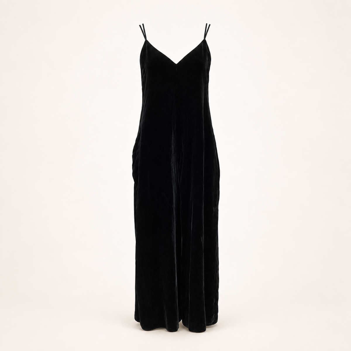 Armani Vintage Black Velour Wide-Leg Jumpsuit – Diorella vintage product cover