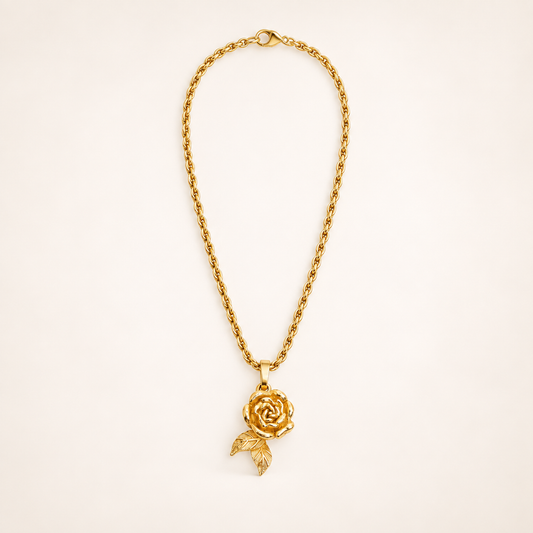 Christian Dior Vintage Rose Motif Gold-Tone Necklace – Diorella vintage product cover