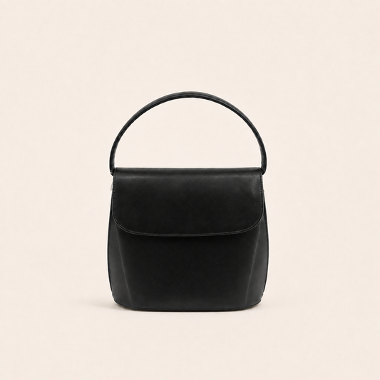 Valentino Garavani Vintage Diana Black Leather 2-Way Handbag – vintage designer bag front cover