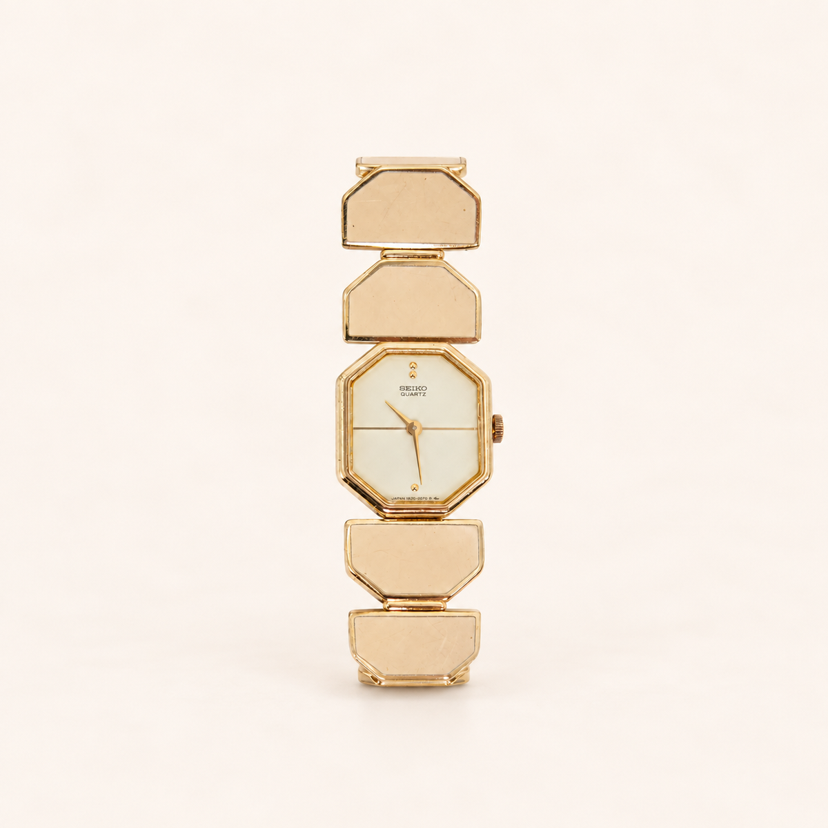 Seiko Vintage Octagon Dial Ivory Enamel Golden Watch – Diorella vintage product cover