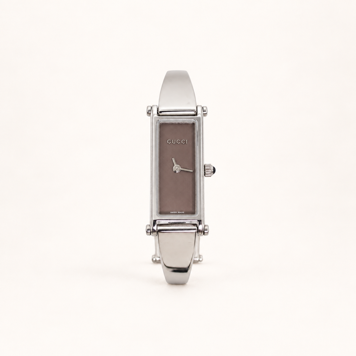 Gucci Vintage Rectangle Brown Face Bangle Watch – Diorella vintage product cover