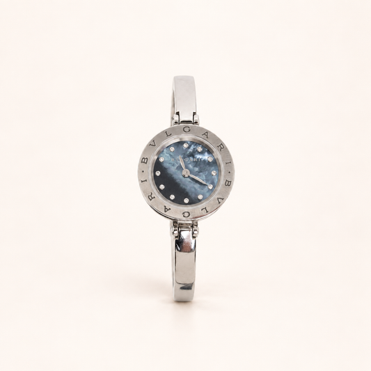 Bvlgari Vintage B.Zero 1 Black Shell Pearl with Diamond Dial Bangle Watch – Diorella vintage product cover