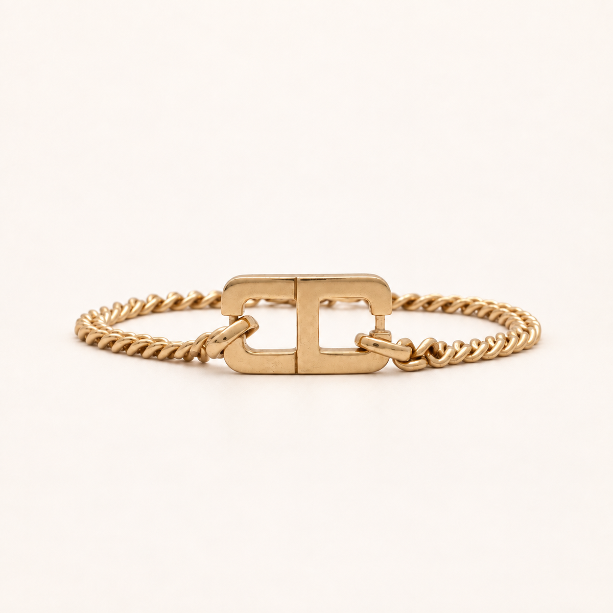 Christian Dior Vintage CD Logo Gold-Tone Bracelet, 19cm