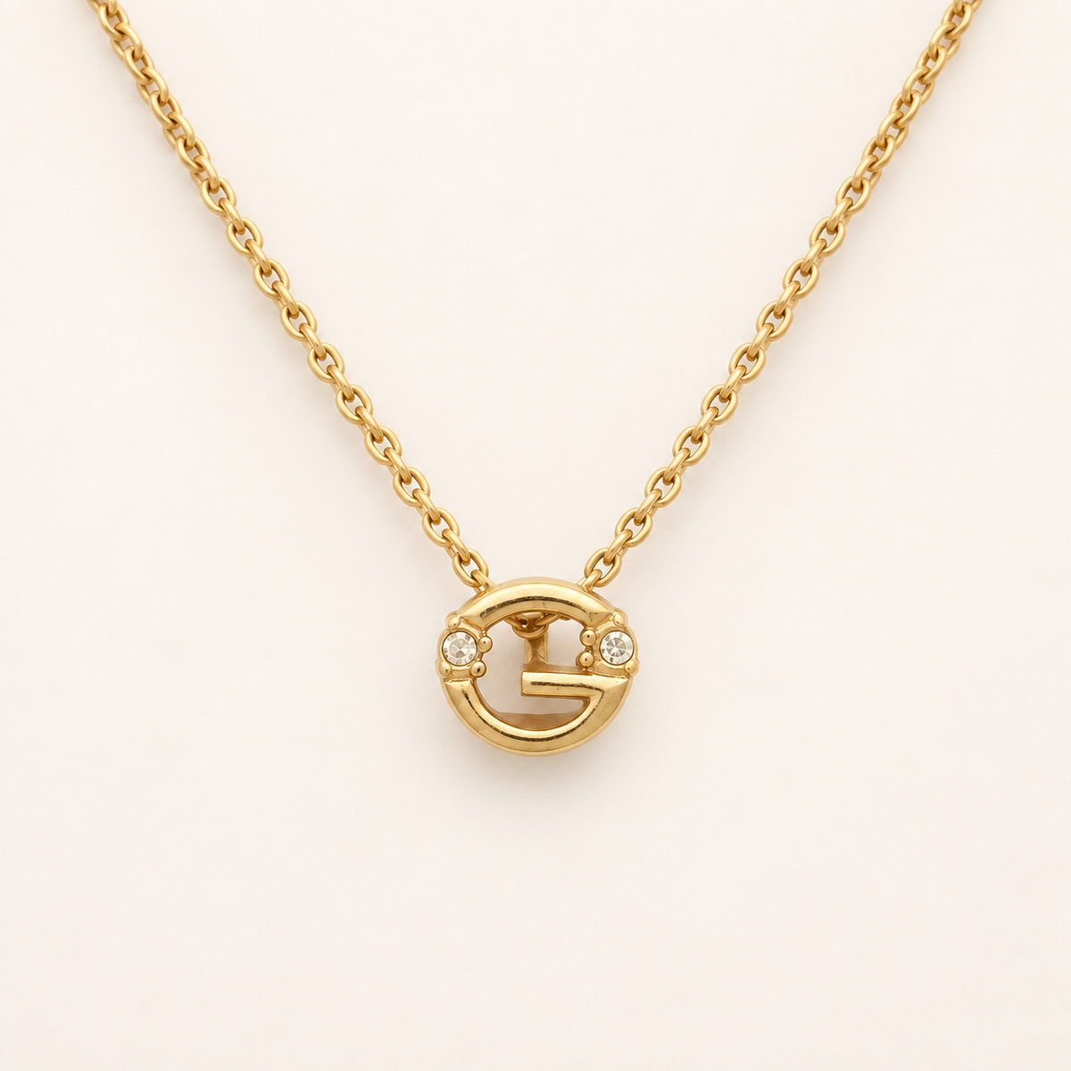 Givenchy Vintage G Logo Gold-Tone Necklace, 40cm
