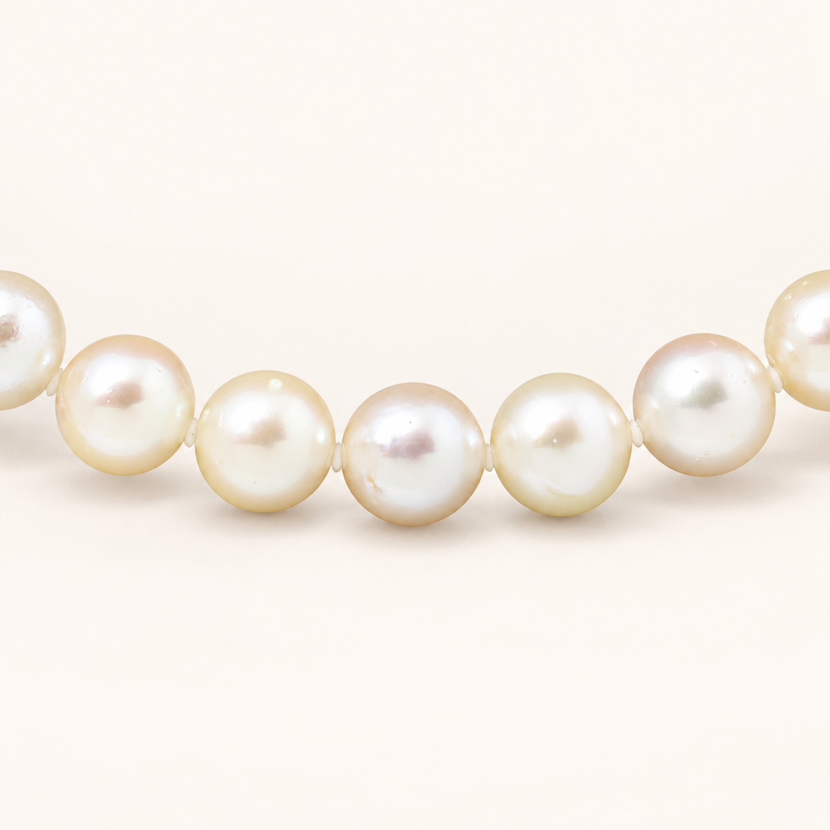 No Brand Vintage Pearl Necklace with Silver Clasp, 6.7–7.5mm