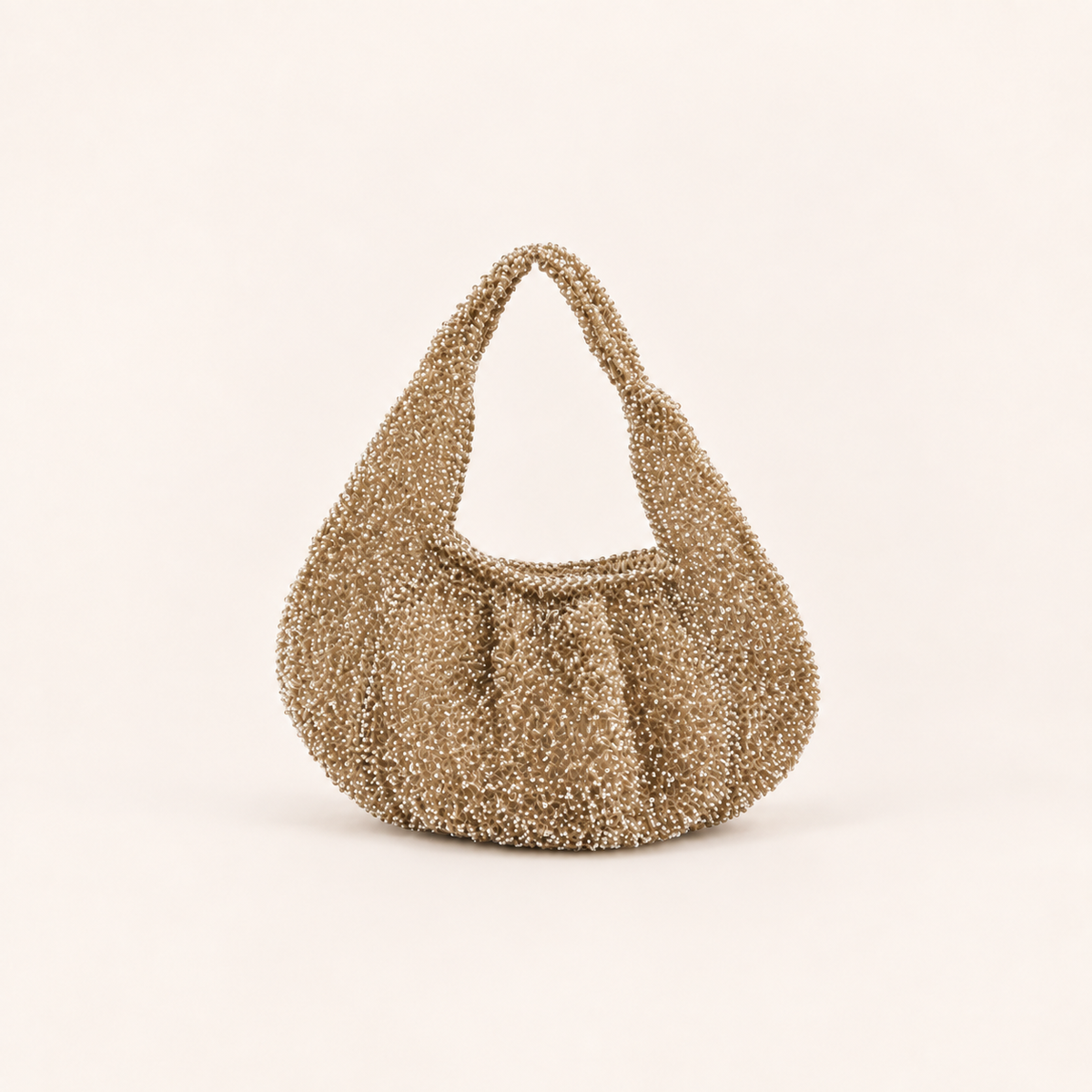 Anteprima Champagne Gold Wire Hobo Shoulder Bag, front view