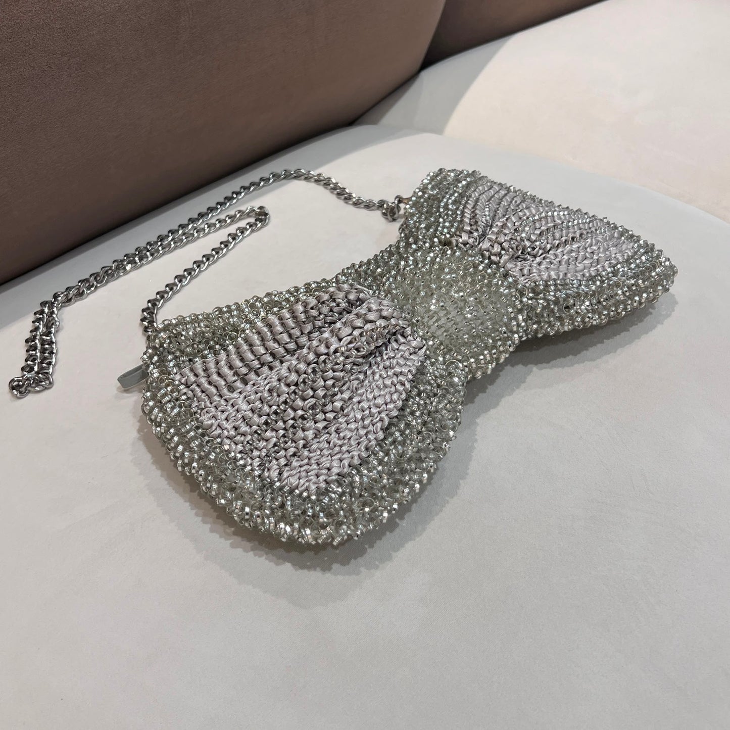Anteprima Vintage Crystal Wire Ribbon Shoulder Bag