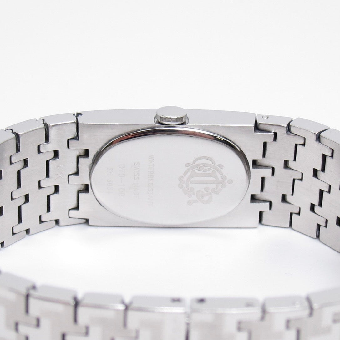 Christian Dior Vintage Miss Dior Black Face Silver Watch
