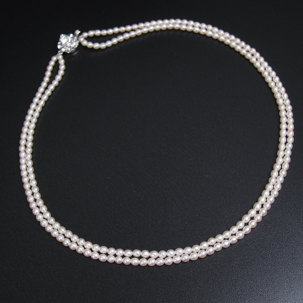 Vintage Luminous Freshwater Pearl Double-Strand Necklace