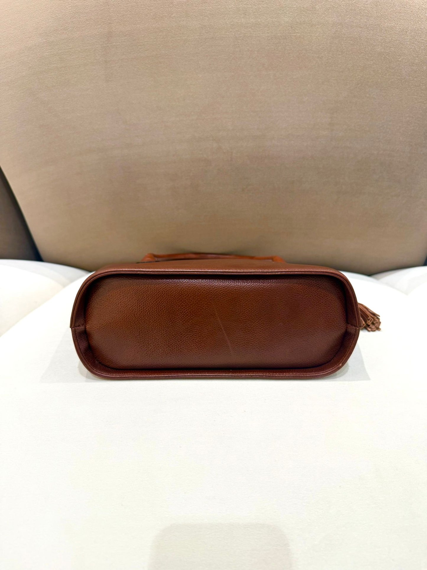 Valentino Garavani Vintage Burgundy Leather Top Handle Handbag