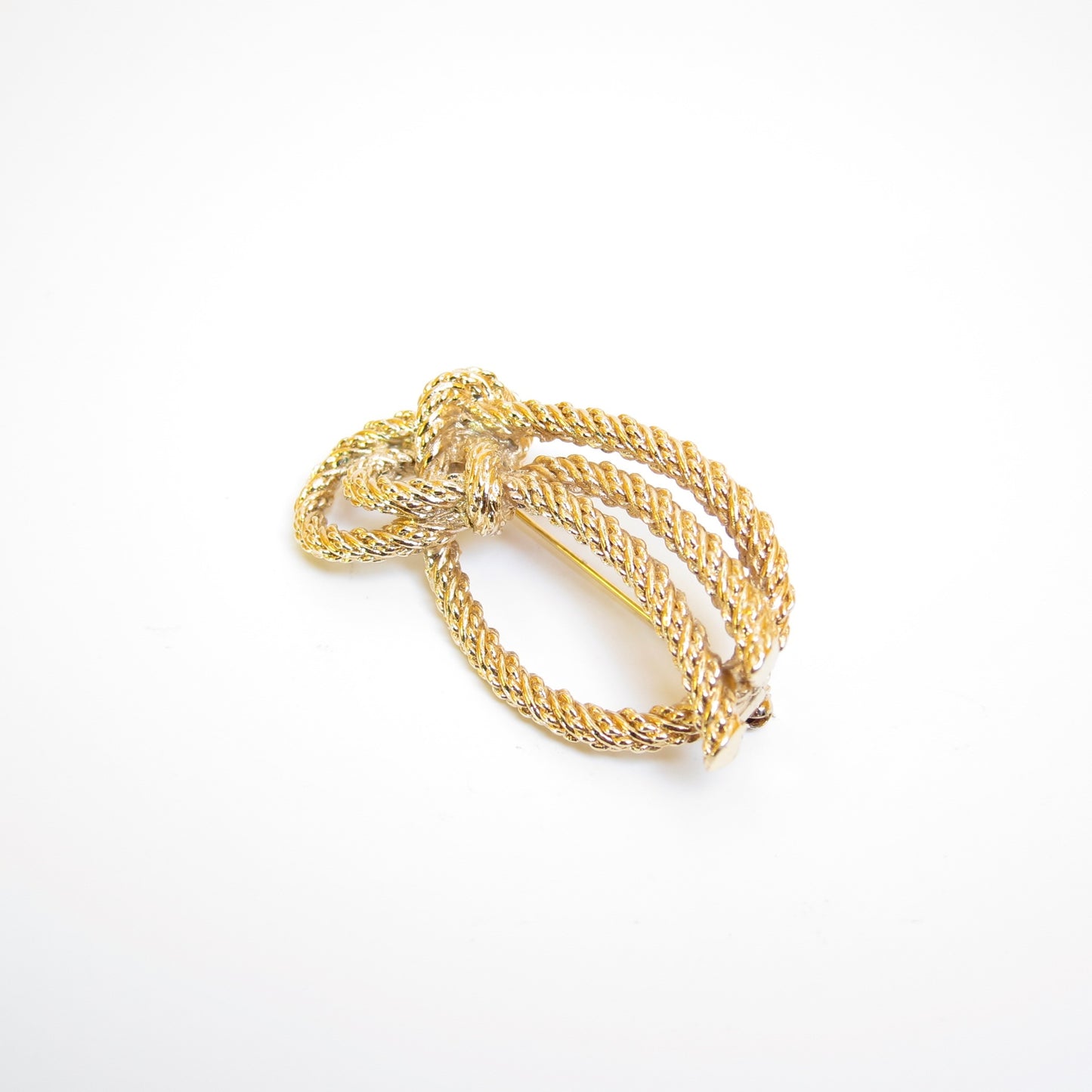 Christian Dior Vintage Knot Motif Golden Brooch