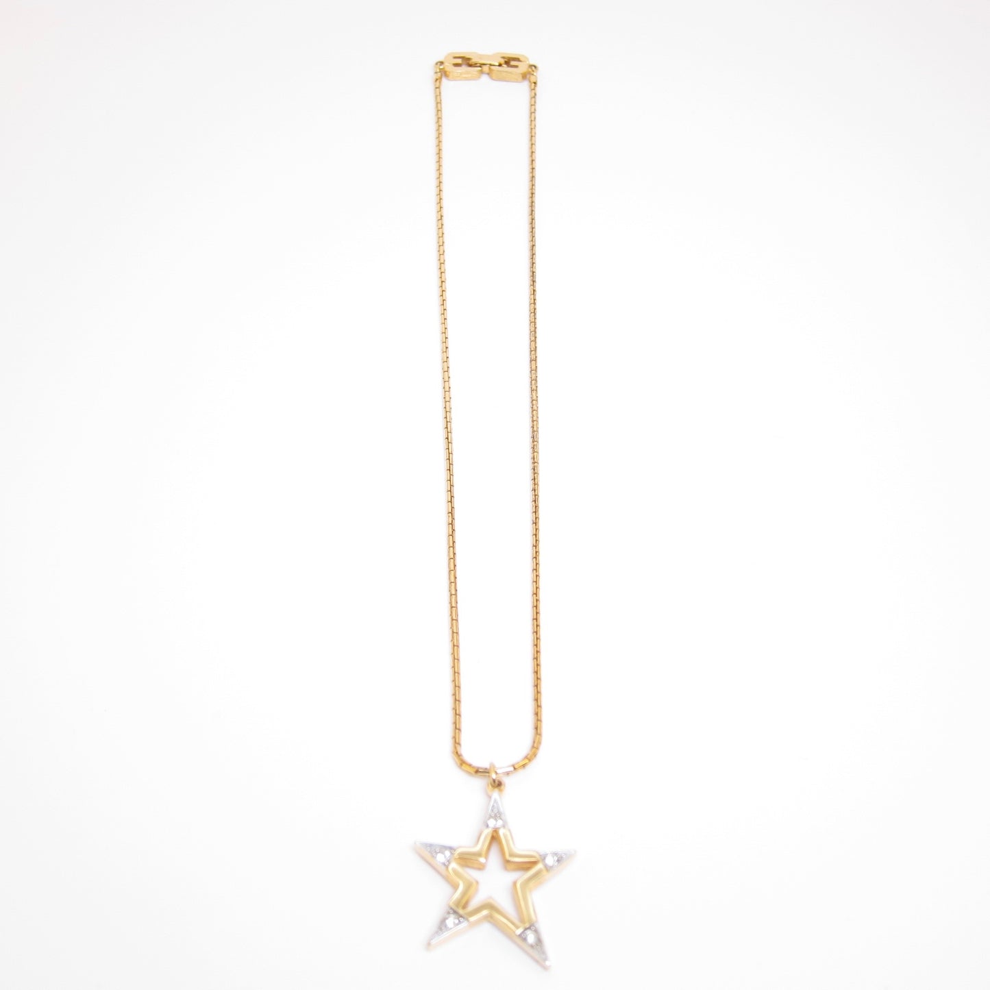 Givenchy Vintage Star with Rhinestone Golden Necklace