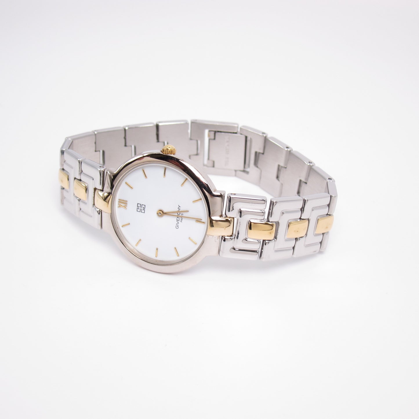 Givenchy Vintage Round White Face Two Tone Watch