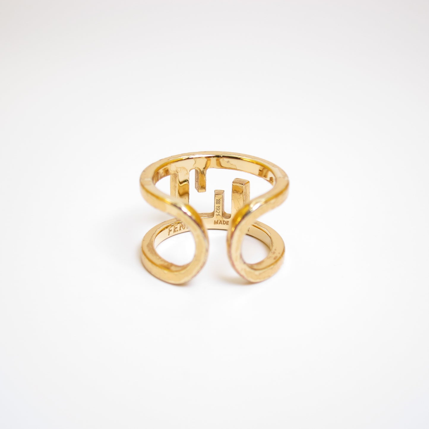 Fendi Vintage O'Lock Golden Ring