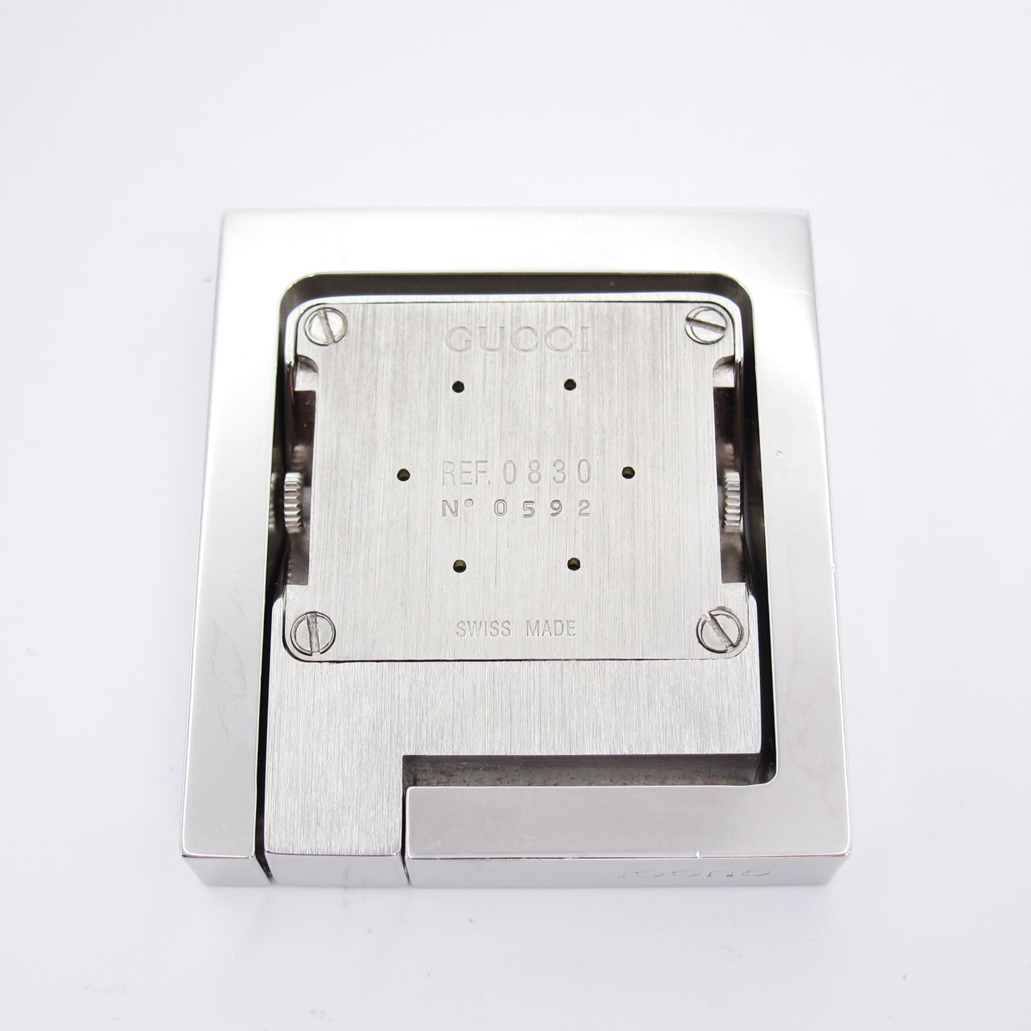 Gucci Vintage Black Square Face Table Clock