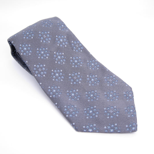 Chanel Vintage CC Logo Flower Motif Silk Tie