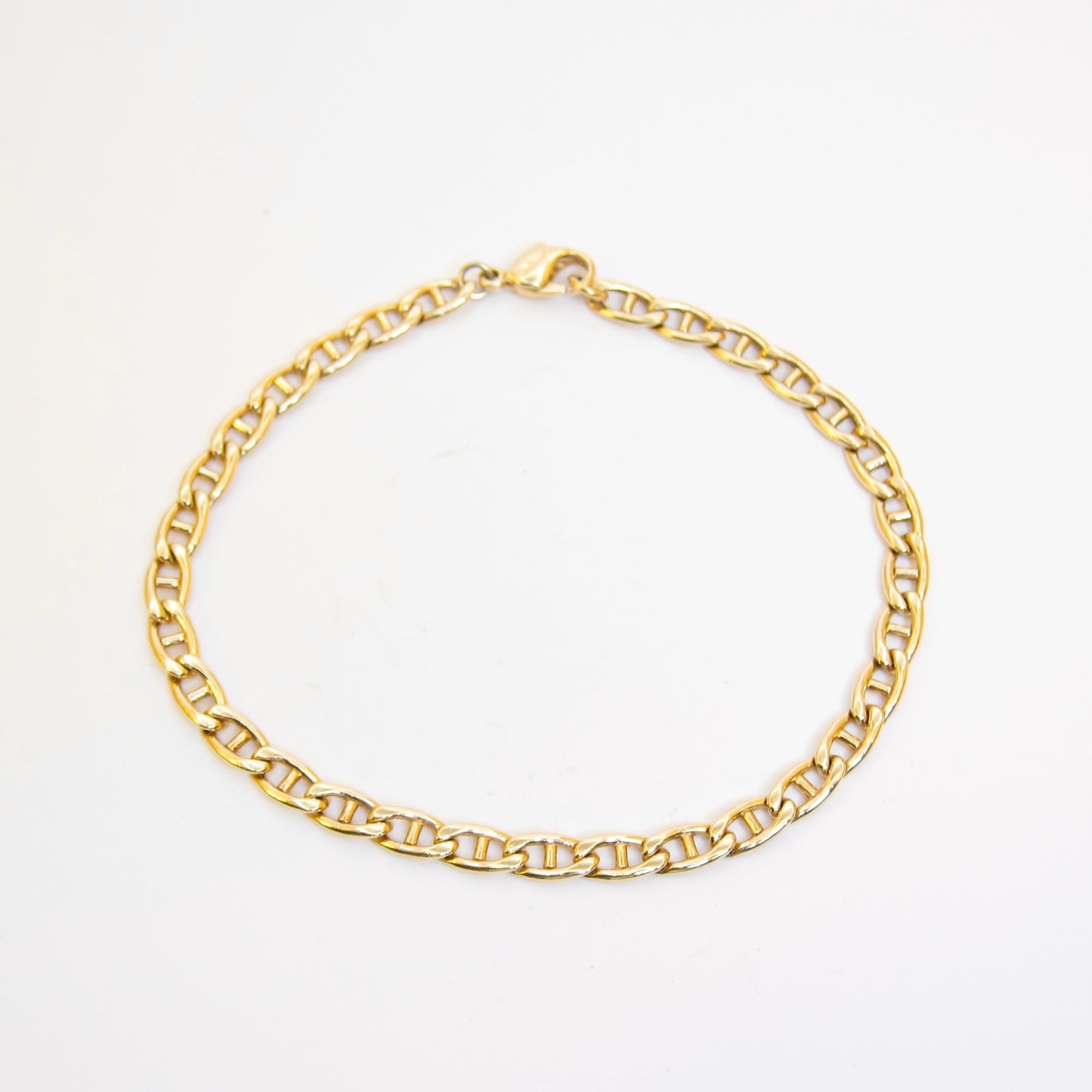 Christian Dior Vintage Stylish Chain Link Golden Bracelet