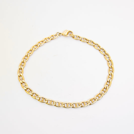 Christian Dior 復古時尚鏈條金色手鍊