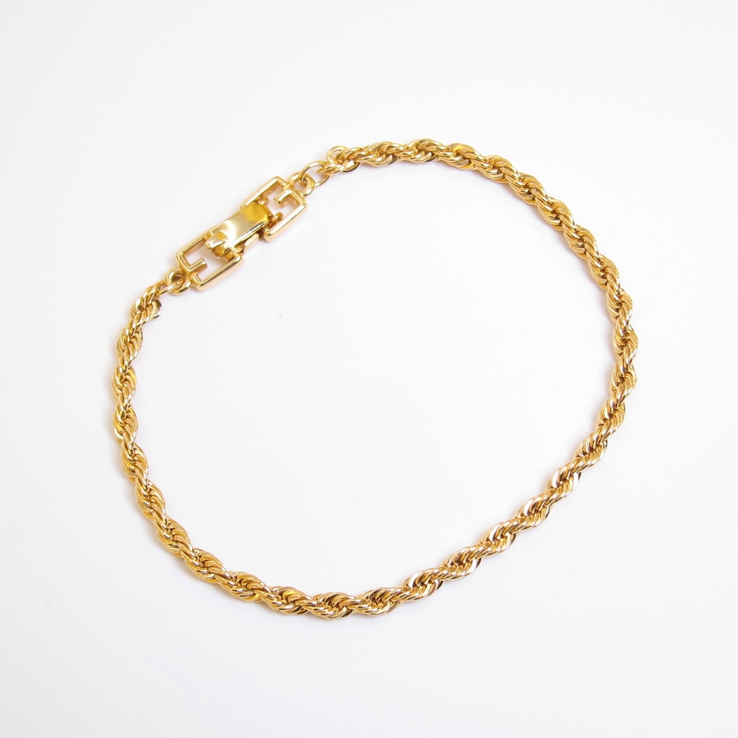 Givenchy Vintage Rope Chain Golden Bracelet