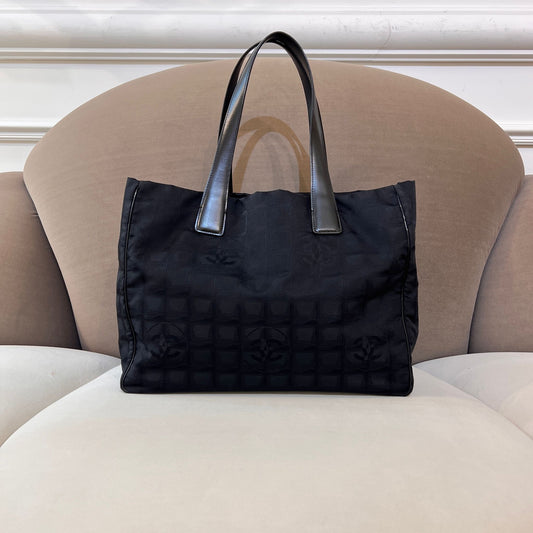 Chanel New Travel Line Black Nylon Tote Bag