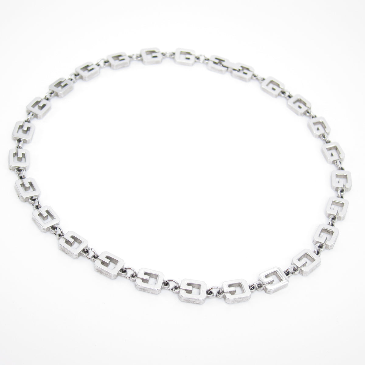Givenchy Vintage 4G Logo Silver-Tone Necklace