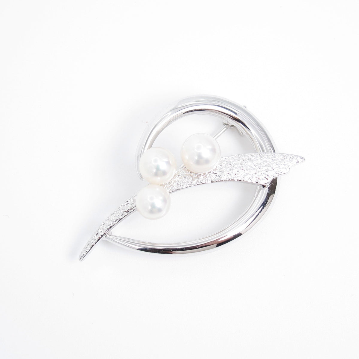Tasaki Vintage SV Akoya Pearl Brooch
