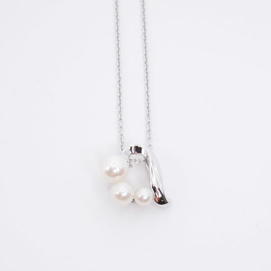 Tasaki Vintage Stylish Pearl Silver Necklace