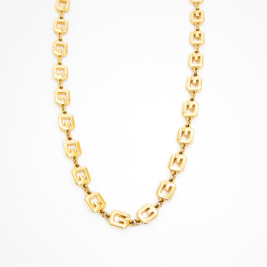 Givenchy Vintage G Logo Golden Long Necklace