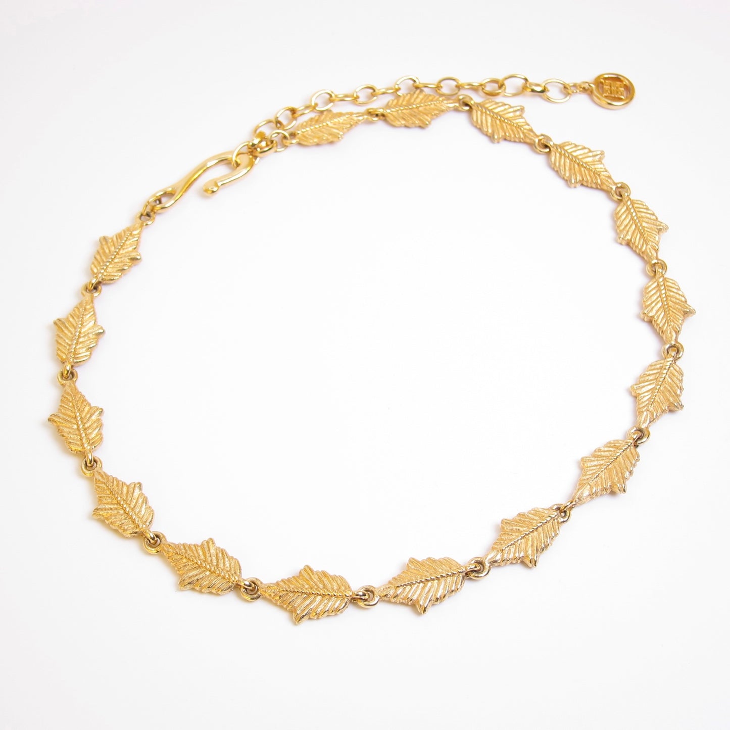 Givenchy Vintage Leaf Motif Golden Necklace