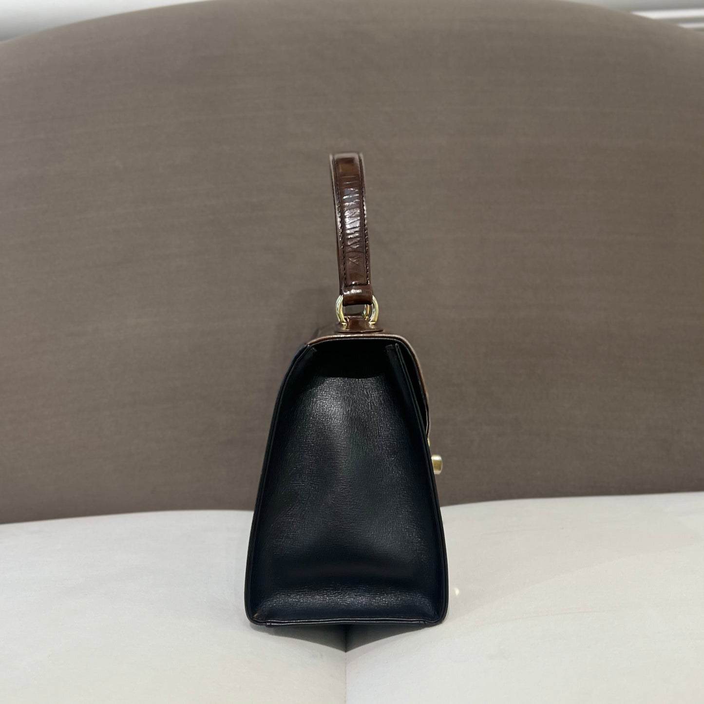 Valentino Brown And Black Leatherhandbag