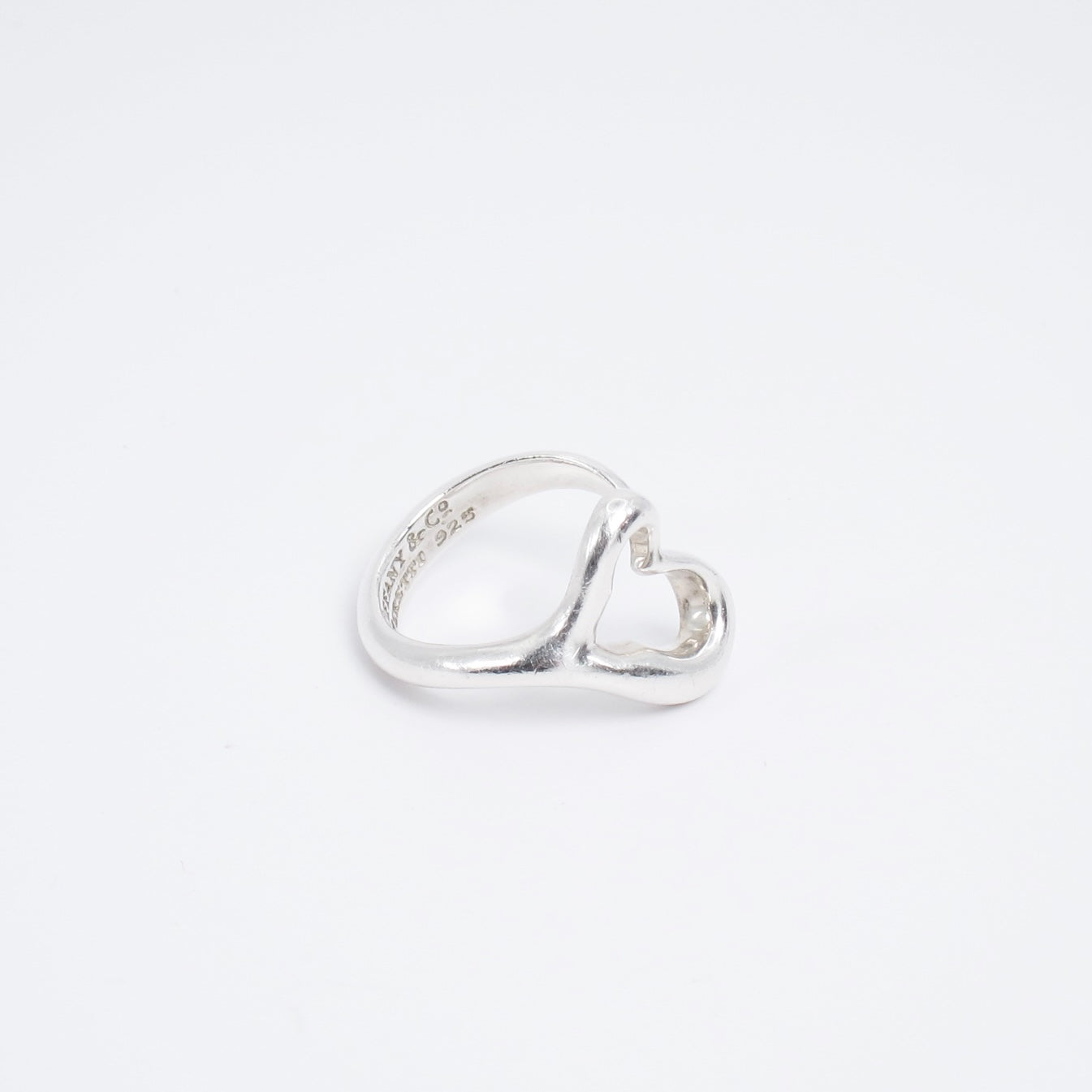 Tiffany Vintage Open Heart 925 Silver Ring