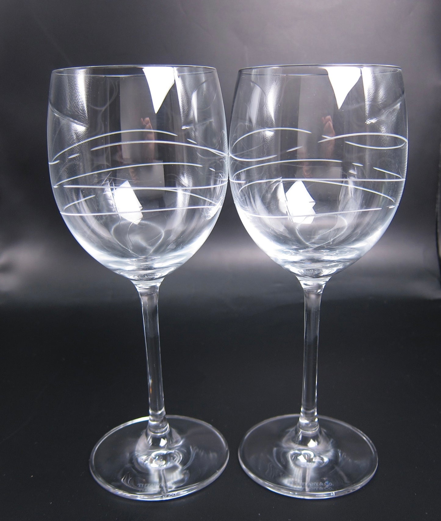 Tiffany Vintage Cadenza Crystal Wine Glasses Set of 2