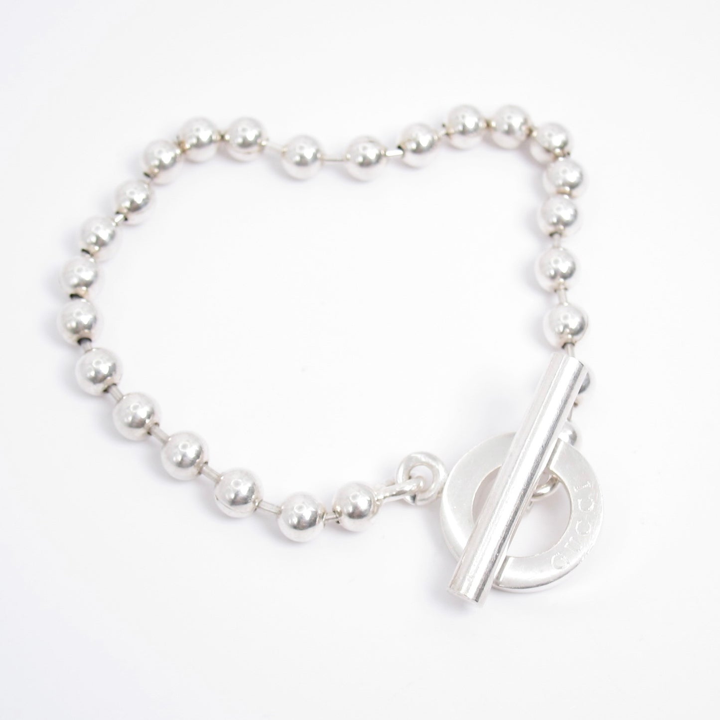 Gucci Vintage Ball Chain 925 Silver Bracelet