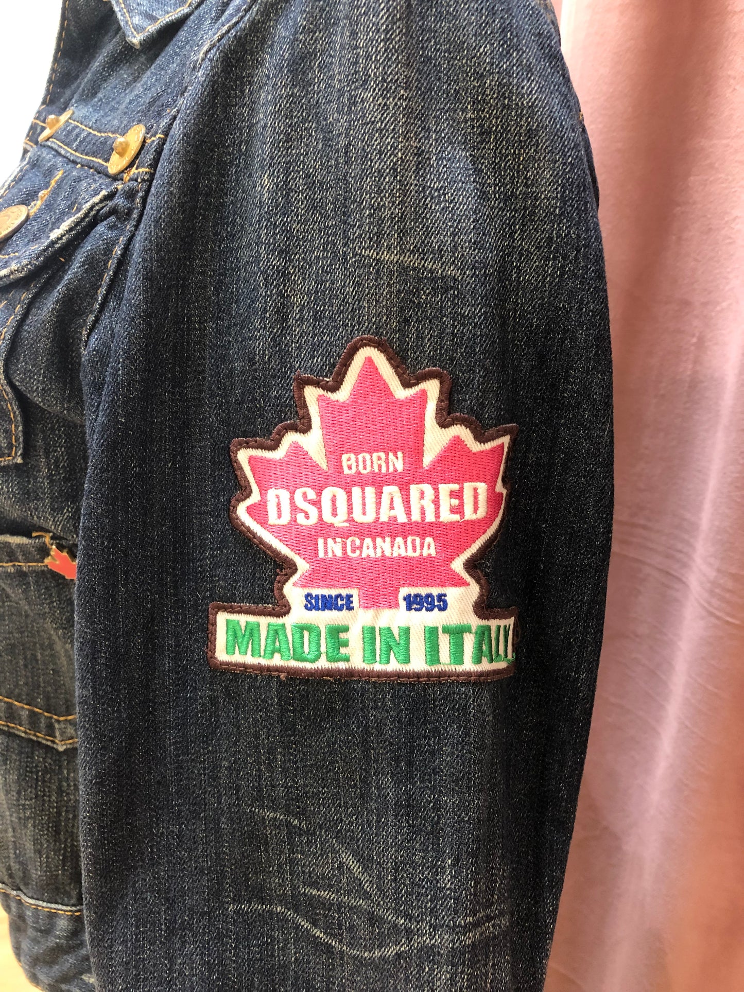 Dsquared2 Vintage Canada Patch Denim Jacket