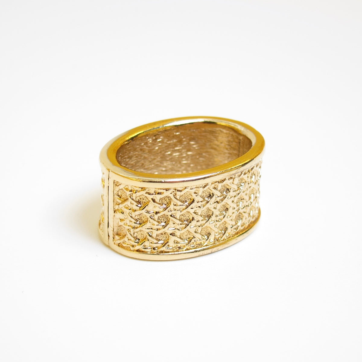 Christian Dior 金色紋理絲巾扣