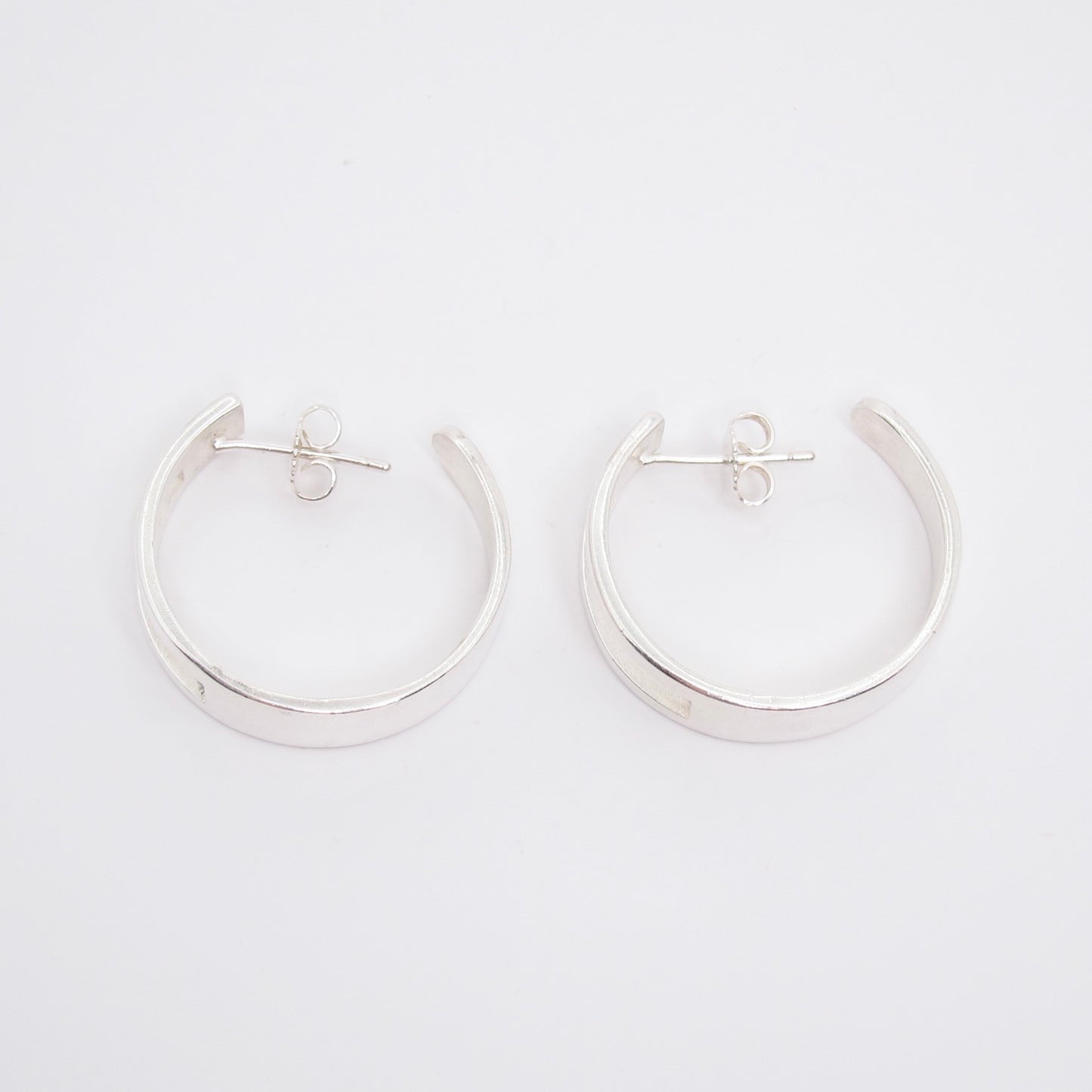 Gucci Vintage G Logo Hoop 925 Silver Earrings