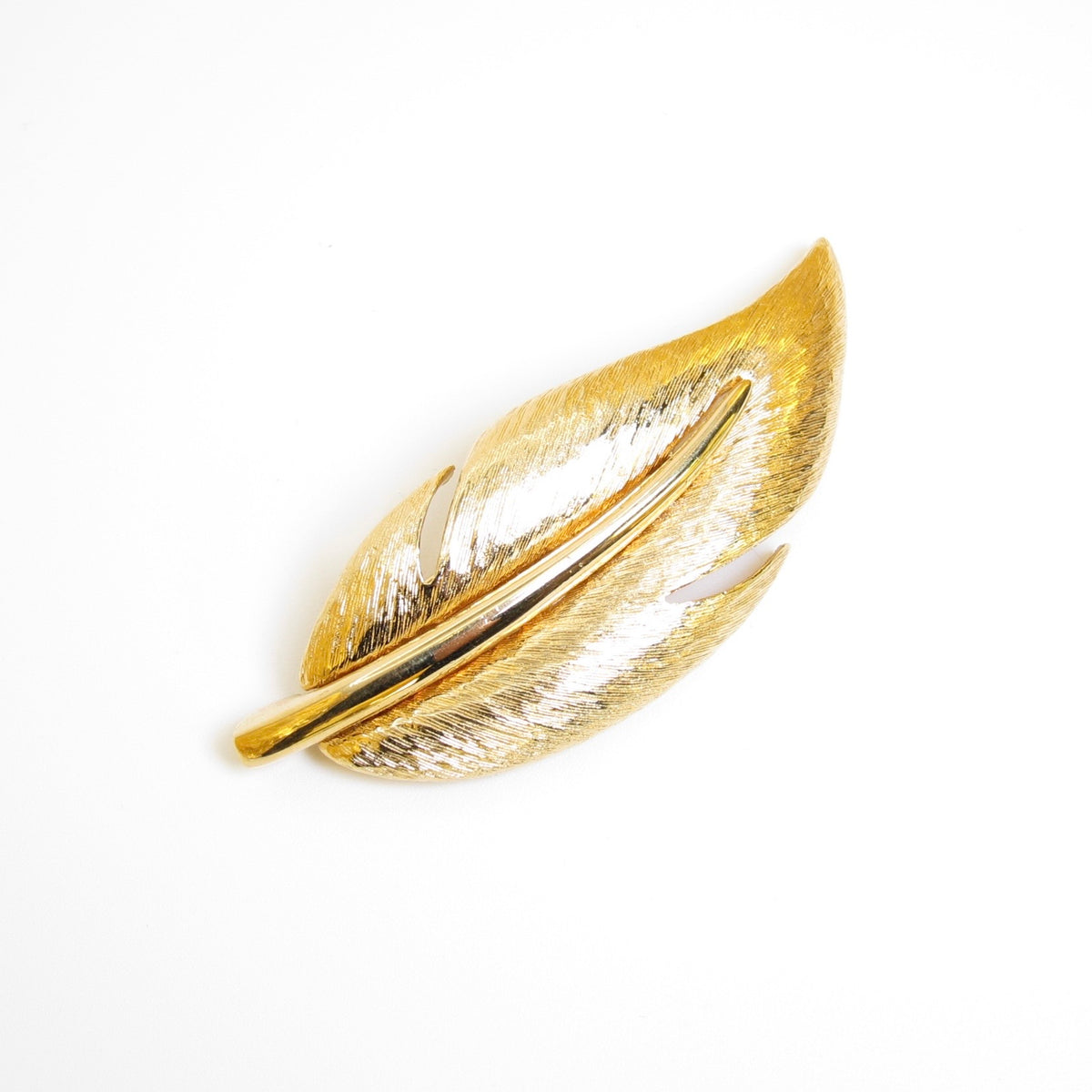 Givenchy Vintage Leaf Motif Golden Brooch