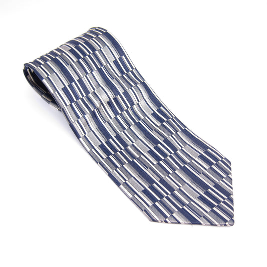 Yves Saint Laurent Vintage Geometric Jacquard Silk Tie