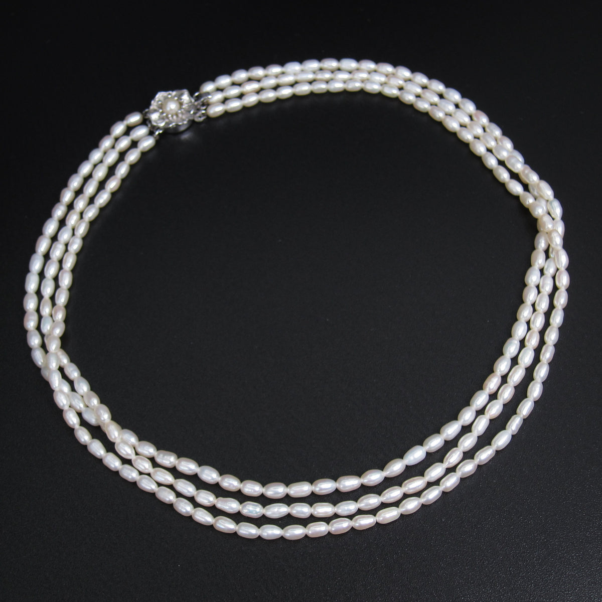 Vintage Freshwater Pearl Triple-Strand Necklace