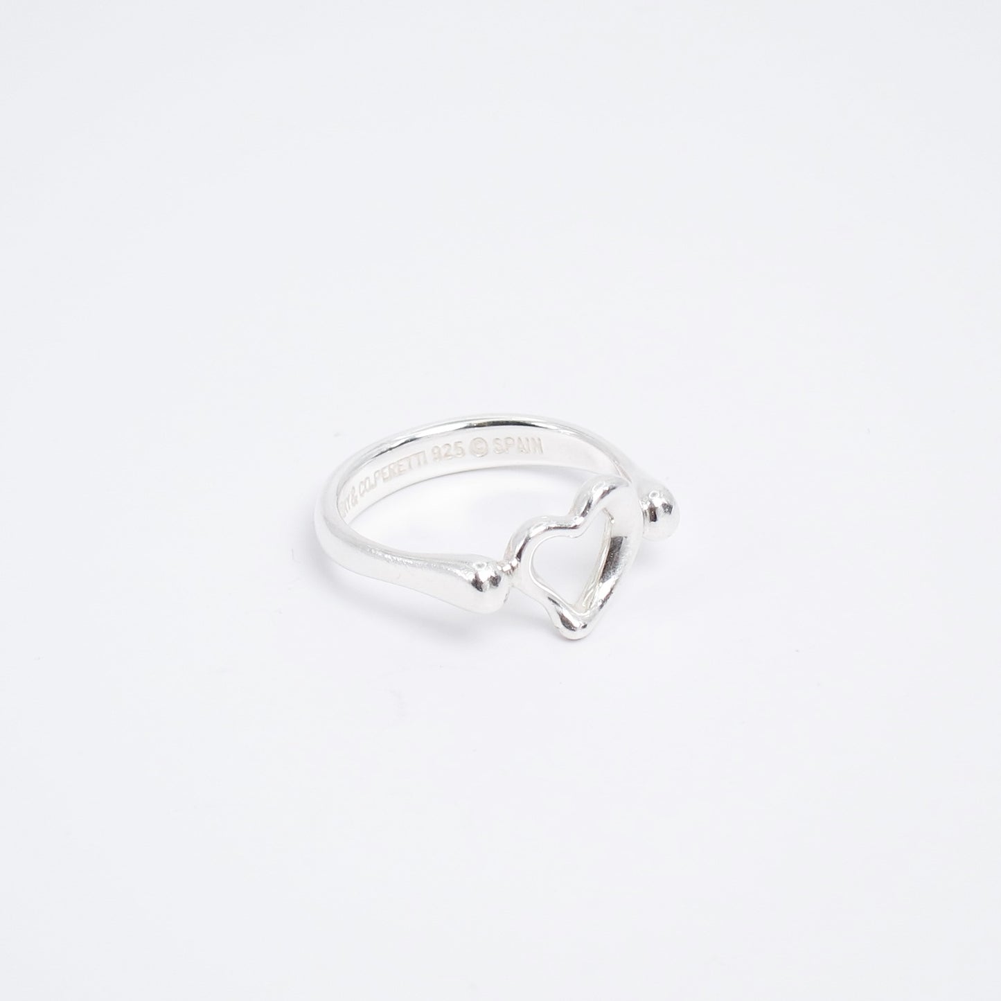 Tiffany Vintage Open Heart 925 Silver Ring