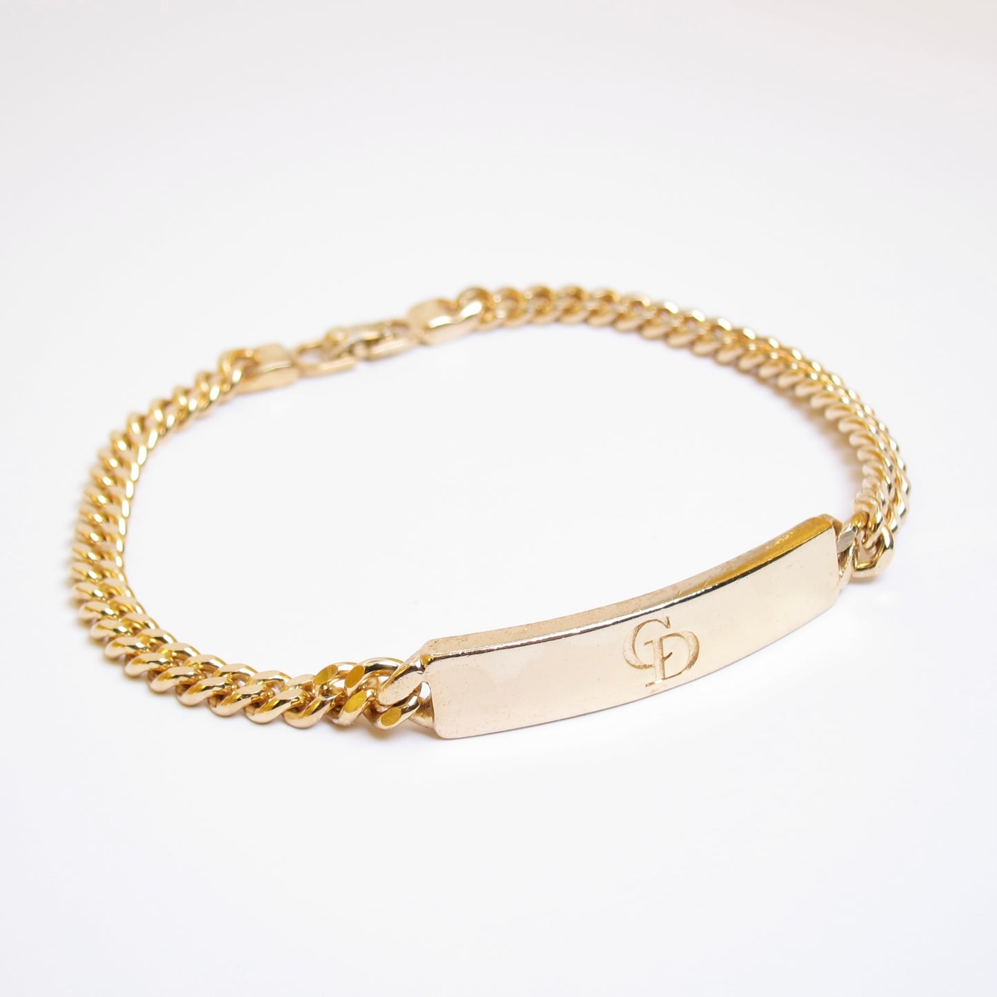 Christian Dior Vintage CD Logo Golden Bracelet