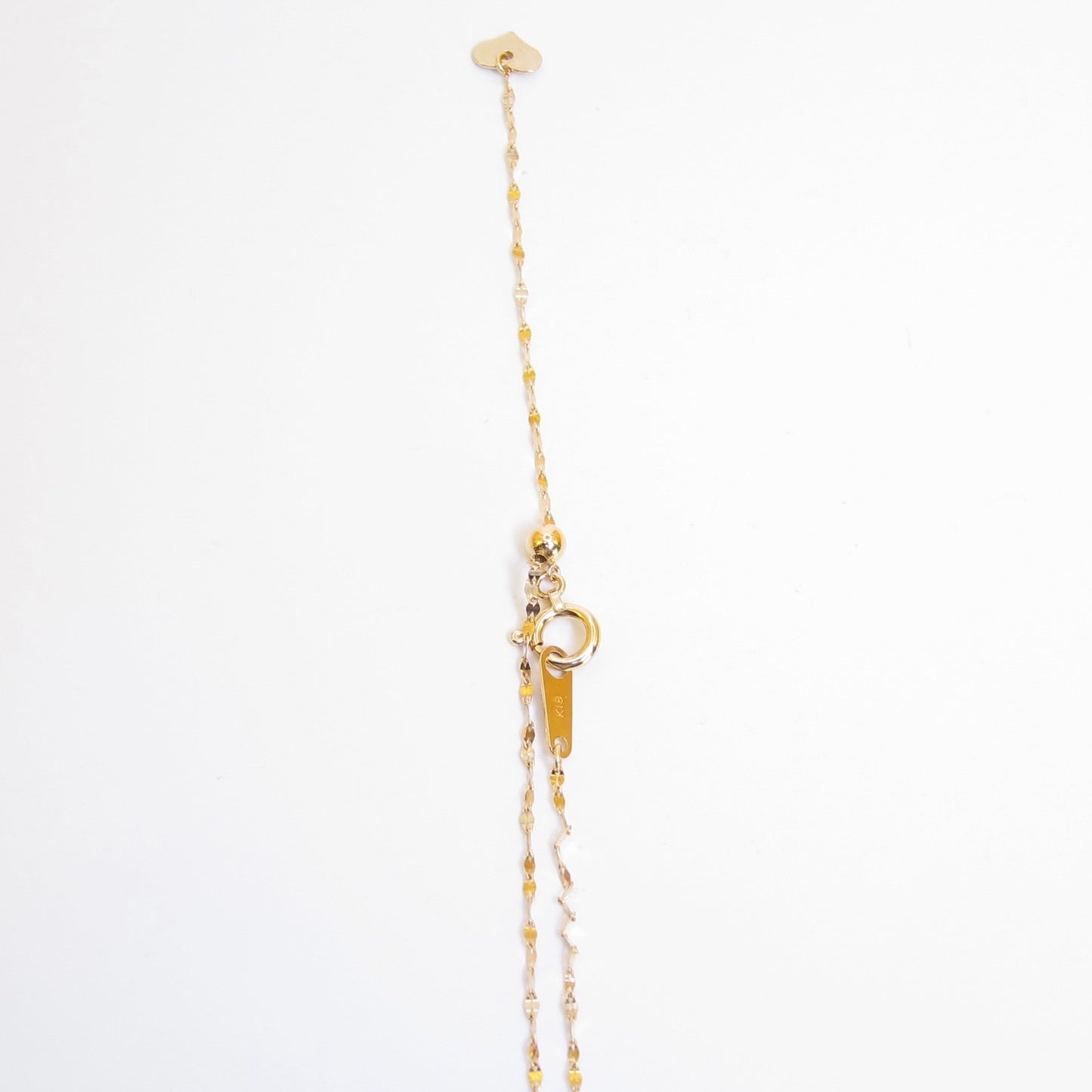No Brand Vintage 18K Gold Pearl Station Necklace