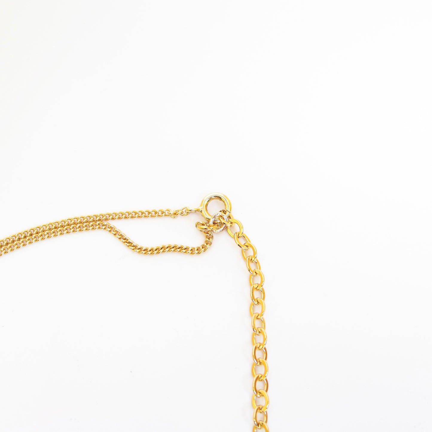 Christian Dior Vintage CD Logo in Oval Shape Golden Necklace