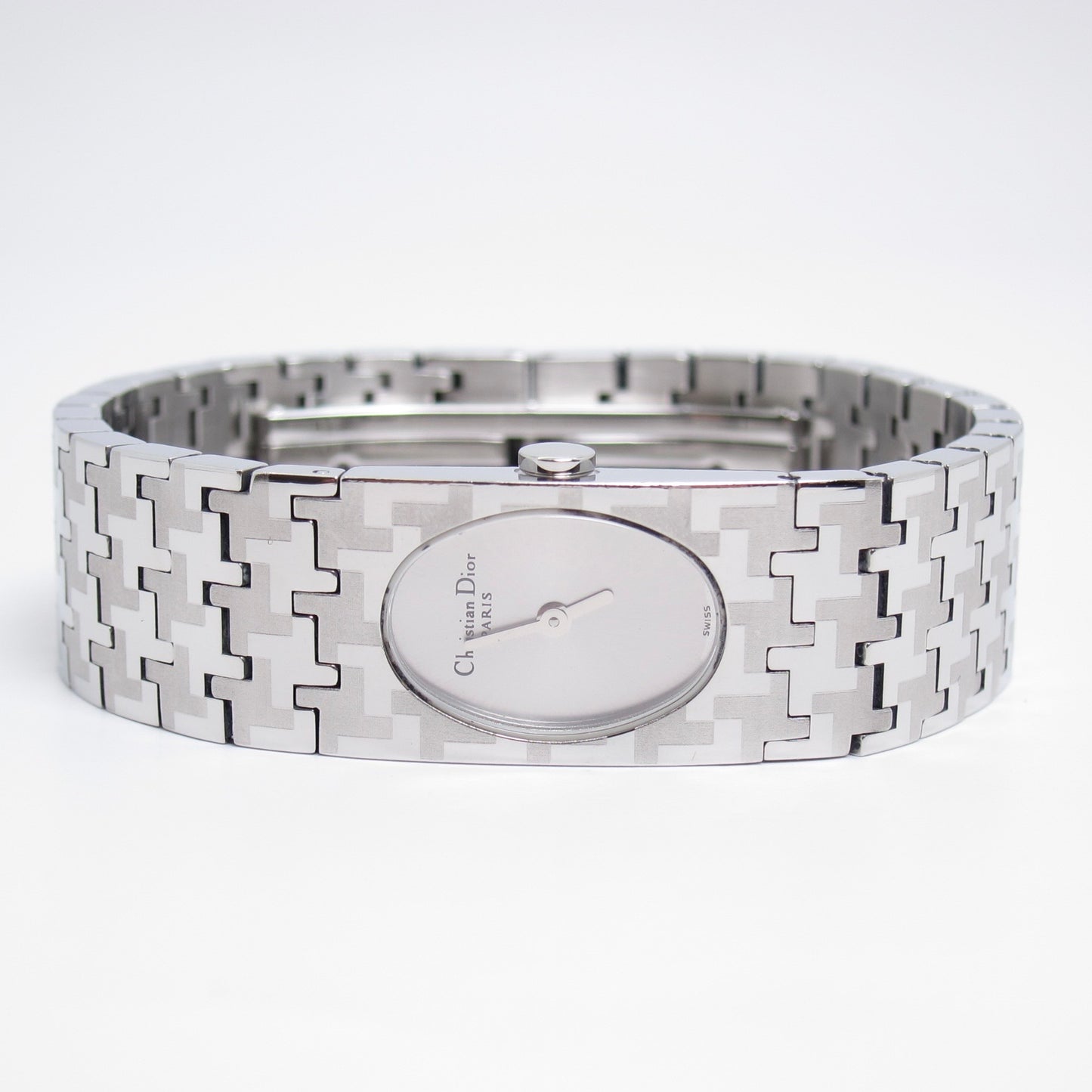 Christian Dior Vintage Miss Dior Black Face Silver Watch
