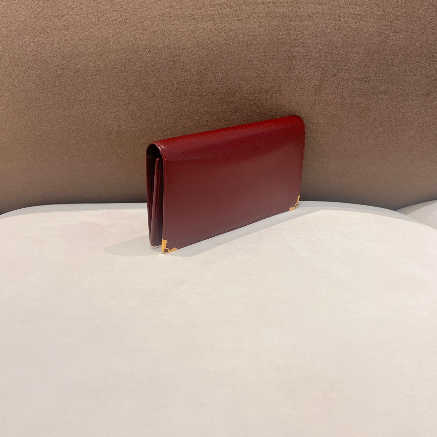 Cartier Vintage Bordeaux Leather Slim Long Wallet