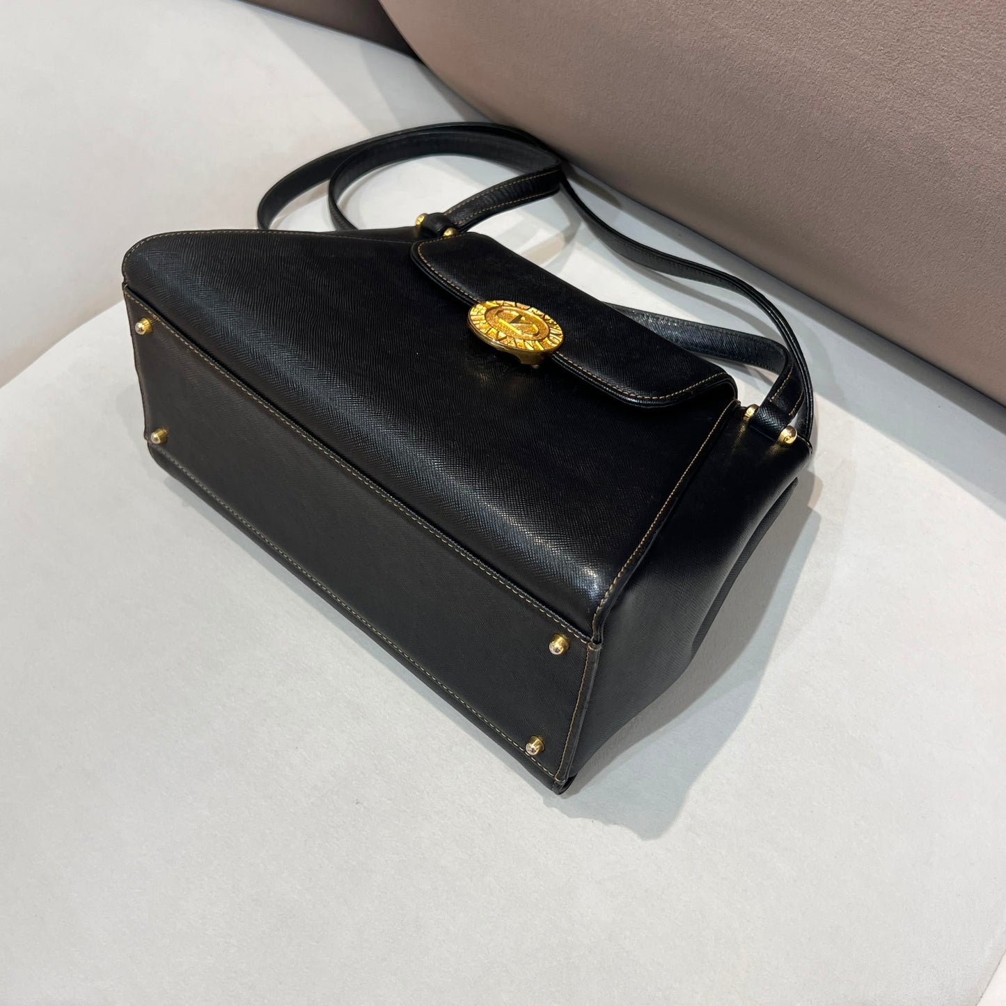 Valentino Garavani Black Leather Tote Bag
