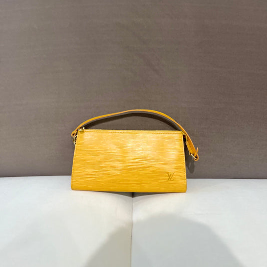 Louis Vuitton Vintage Yellow Epi Leather Pochette Shoulder Bag