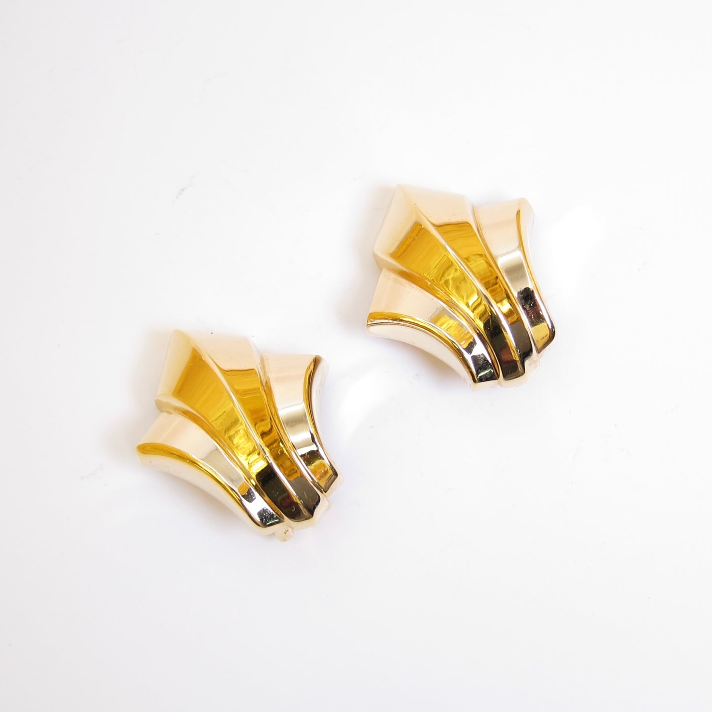 Christian Dior Vintage Stylish Golden Clip-on Earrings