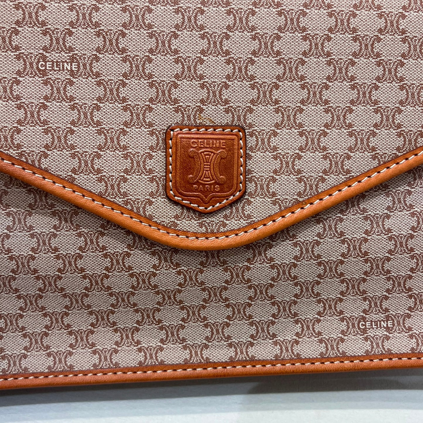 Celine Vintage Macadam Monogram Canvas Shoulder Bag