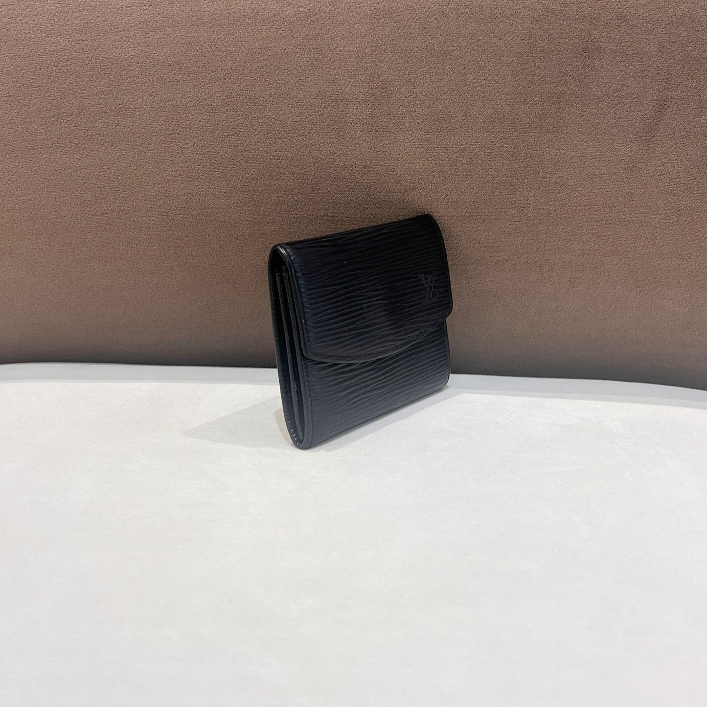 Louis Vuitton Vintage Epi Leather Black Flap Card Holder Wallet